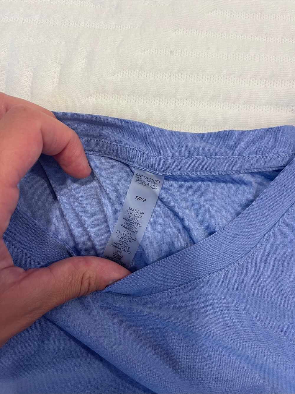 Classic Scoop Hem Women's T‑Shirt in Periwinkle Blue - Picture 4 of 4
